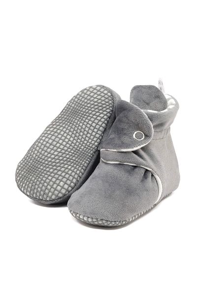 Ella Bonna Non-Slip Sole, Organic Cotton Velvet, Newborn, Ilkadım, Baby Home Boots
