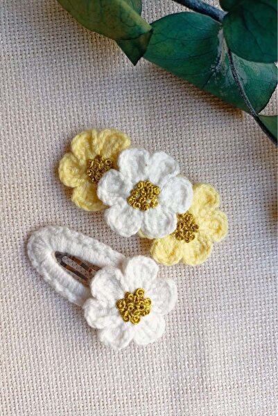 D&D CONCEPT Daisy Pattern Snap Hair Accessory Scrunchie for Baby Girls and Ki...