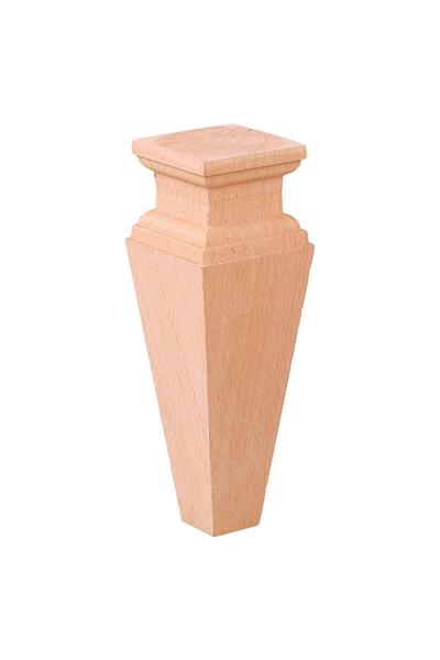 Genel Markalar Torna Ahşap Ayak Komidin Dresuar Koltuk Ayağı Desenli 7x7x15 C...