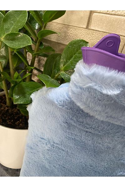 BAZNADESİGN Blue Plush Hot Water Bag