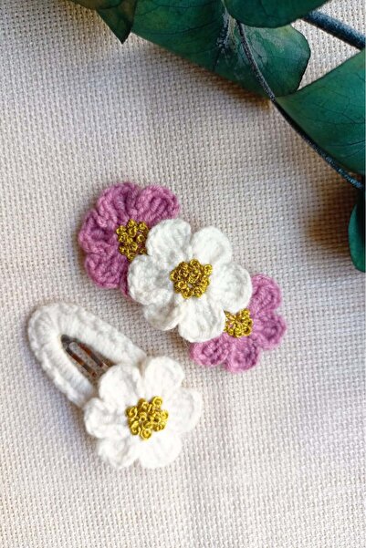 D&D CONCEPT Daisy Pattern Snap Hair Accessory Scrunchie for Baby Girls and Ki...