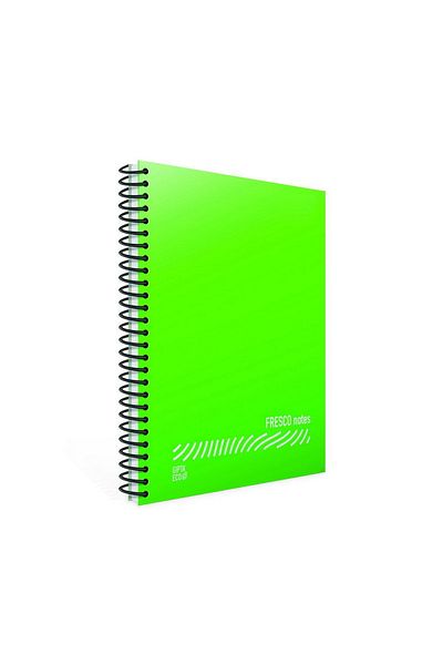 Gıpta Fresco A5 96 Sheets Plastic Cover Spiral Notebook (4945) Checked Light Green