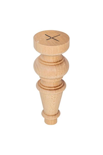 ALTIN İŞ Torna Ahşap Ayak Komidin Dresuar Koltuk Ayağı Desenli 7x7x20 Cm