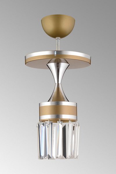 Kraliçe Nairobi Single Antique Plafonier Crystal Stone Chrome Strip Cylinder Luxury Chandelier