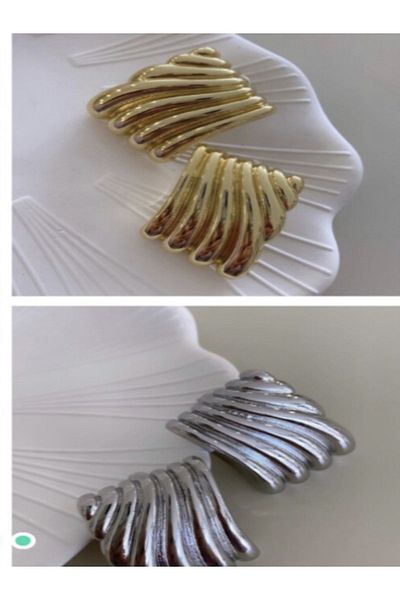 Myra Premium Hailey Wavy Nail Steel Earrings