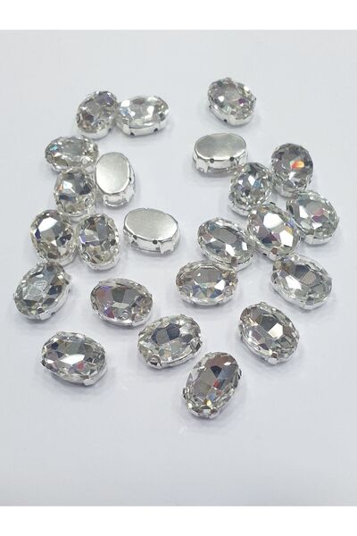 CRYSTALSHOP Πέτρα CAM με θήκη - Οβάλ 10*14mm (50 ΤΕΜ.)