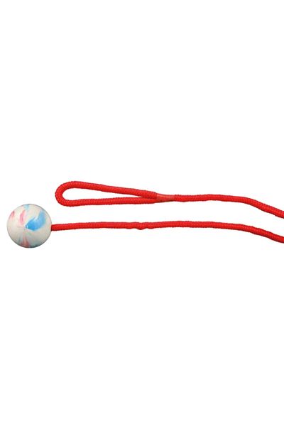 Trixie 5cm/1m Rubber Ball Dog Horse-Take Toy - String Design