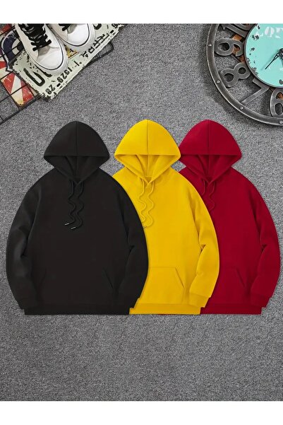 DAXİS Sportwear Company Unisex 3-Piece Hooded Sweatshirt Set