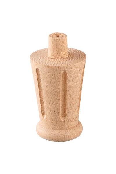 ALTIN İŞ Torna Ahşap Ayak Komidin Dresuar Koltuk Ayağı Desenli 5x5x8 Cm