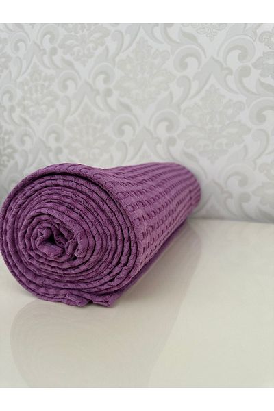 Muteks Premium 100% Cotton Single Summer Pike - Purple Color, Anti-Sweat Fabric, 160x240cm Bedspread
