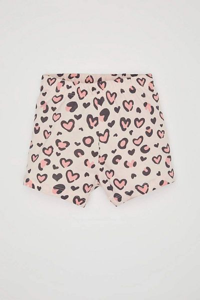 DeFacto Leopard Patterned Short Sleeve Shorts Baby Girl Pajama Set - C0911a524hs