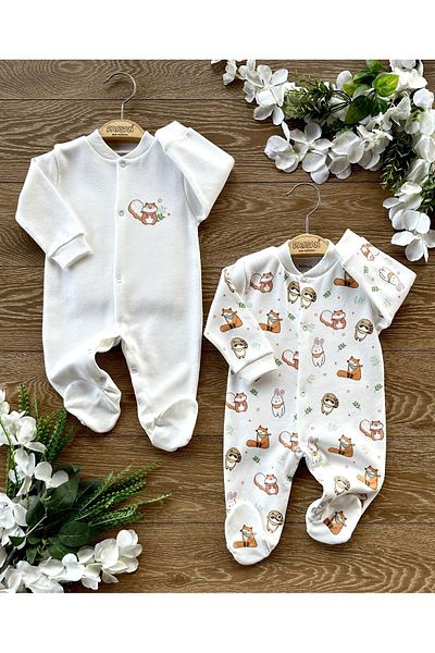 PATSAN 2-Piece Cotton Baby Sleeping Bag Raccoon