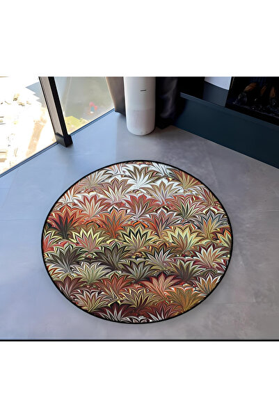 Rugs Modern Halı سجادة ميرا الخريفية المستديرة ذات الأوراق الملونة المفصلة ال...