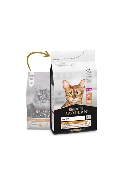 Pro Plan Elegant Derma Plus Somonlu Tüy Yumağı Önleyici Yetişkin Kedi Maması 10 Kg