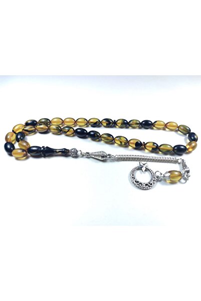 İskeçe Tesbih Placat cu argint, cu ciucuri, uscat, lustruit dublu, certificat...