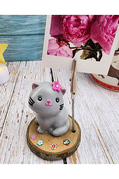 Rota Hediyelik Note Holder Photo Holder Cute Kawaii Cat Note Holder Desktop Office Gift