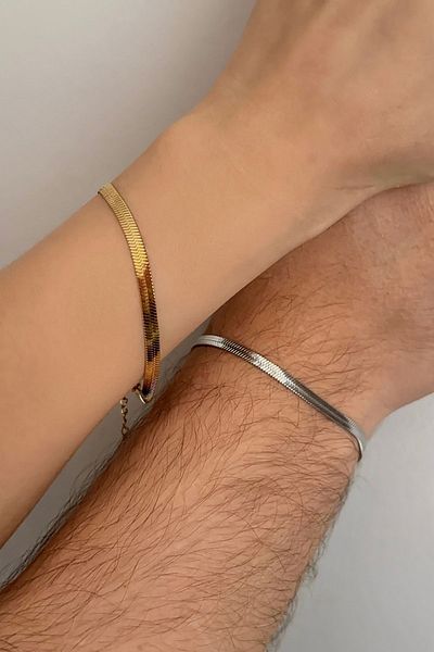 Okko Store Steel Italian Chain Couple Lover Dating Bracelet