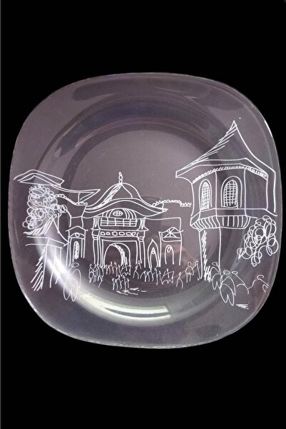 Paşabahçe 6 Piece Glass Square Cake Serving Plate 10468 Meet Me In Istanbul Kule Dibi