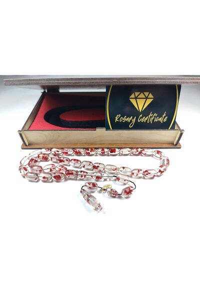 İskeçe Tesbih Furkan Gül Usta Eser Semnat Diamond Shine Foc de Chihlimbar Cer...