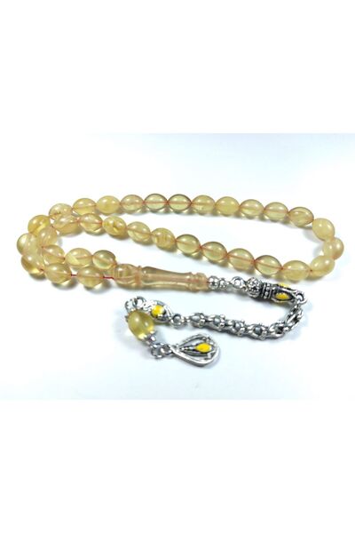 İskeçe Tesbih Немски сребърен пискюл, комбиниран пресован кехлибар, сертифици...