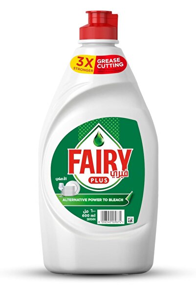 Fairy صابون سائل غسيل الأطباق بلس الأصلي، مع قوة بديلة للتبييض، 600 مل