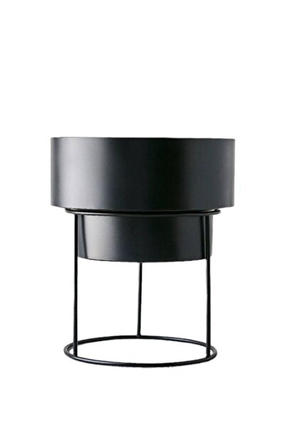 CoolConceptFlower Akasya Siyah Ayaklı Metal Saksı
