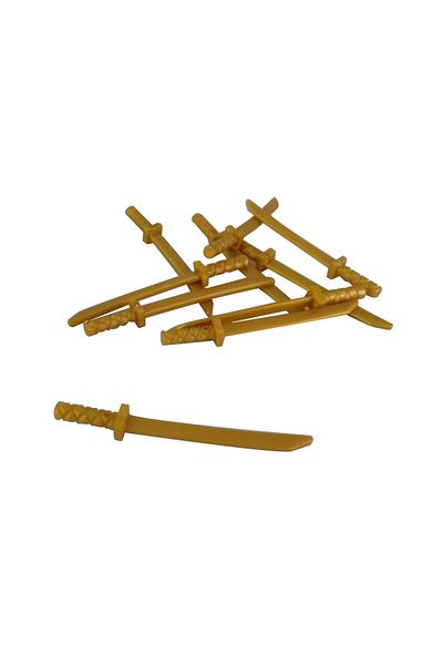 LEGO Akseusar Minifigure Ninjago Ninja Sword Katana - Gold 2 Pieces
