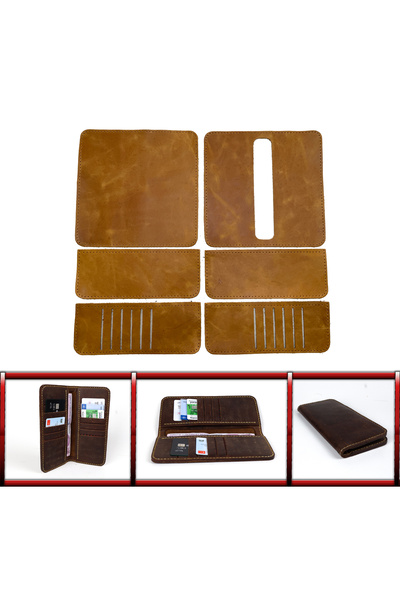 AiryFooT Kendin Yap 12 Kartlı Telefon Kılıflı Hakiki Deri Cüzdan Hazır Kesim,...