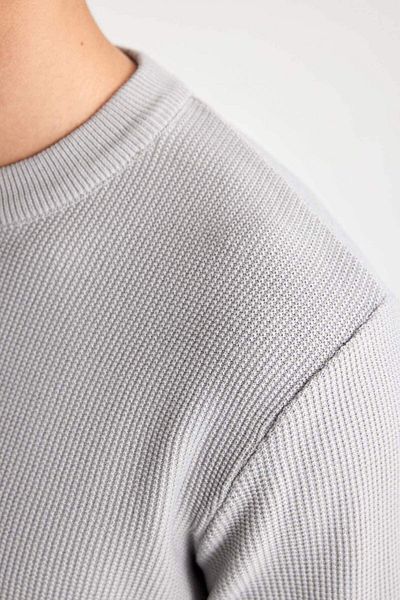 DeFacto Standard-Fit-Strickpullover mit normaler Passform und Rundhalsausschnitt A5181ax23au