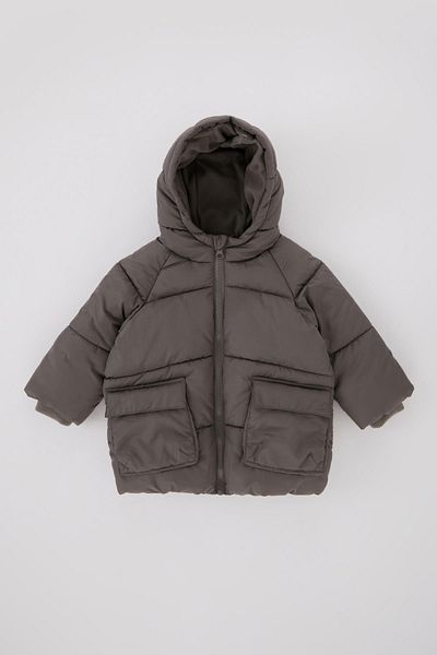 DeFacto Pufferjacke für Baby-Jungen mit Kapuze und Futter - A2212a523wn