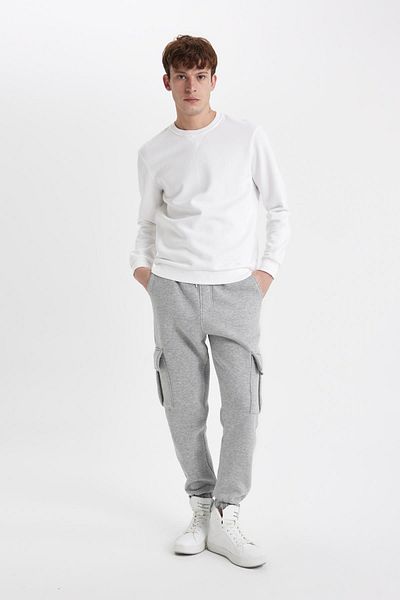 DeFacto Regular Fit Jogger Sweatpants Cargo Pocket Waist Elastic B6145Ax23Wn