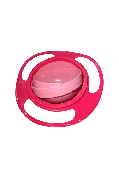 safestore 360 Degree Pink Non-Spill Food Plate - Universal Food Container, Baby Toy