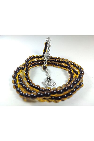 İskeçe Tesbih Combinație de ciucuri de argint german cu cap de lup, chihlimba...