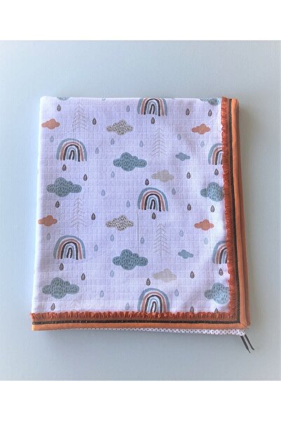 honey baby بطانية طبيعية - 100% قطن، 85x70 سم، طبقتين مكشكشة، بطانية أطفال من...