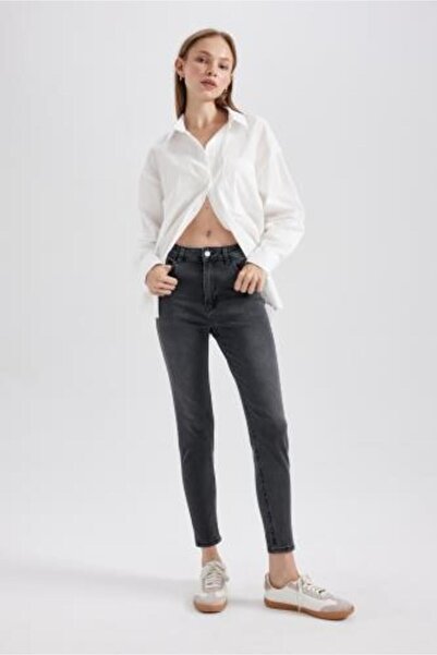 DeFacto Rebeca Skinny Fit Regular Pas Úzká noha Délka kotníku Jean Kalhoty B4243ax23au