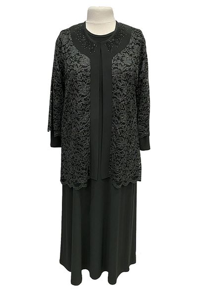 HESNA Πράσινο Plus Size Blessing φόρεμα με σακάκι Mother βραδινό φόρεμα