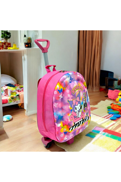 Shopiolog Anaokulu Kreş Çocuk Valiz Sırt Çantası Çekçekli Tekerlekli