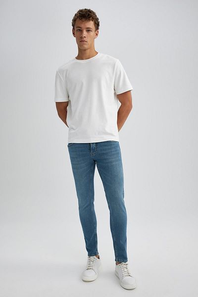 DeFacto Slim Comfort Fit Στενή Άνετη Εφαρμογή Κανονική μέση τζιν με στενό πόδι B2610ax23au