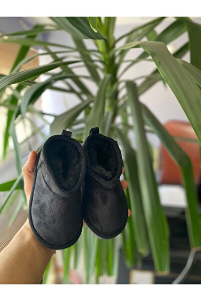 STARYOU STORE Kadın siyah T Ultra Mini Süet Bot Içi Kürklü Kışlık Taban Bot & Bootie