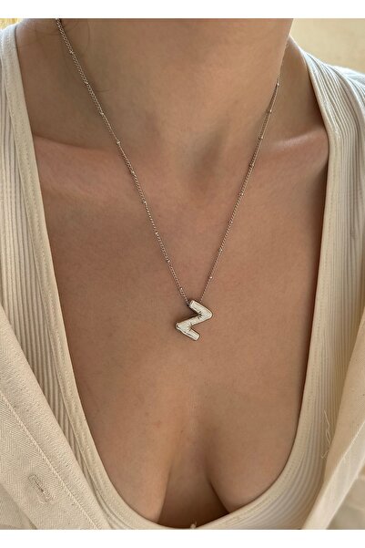 takıtarzım Balon Z harf silver kadın kolye