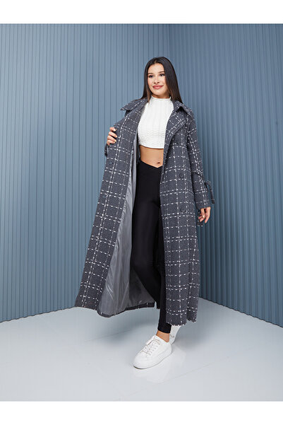 SahraAfra Oversize Coat - Plaid Patterned