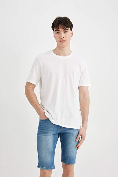 DeFacto Супер облягаючий крій, екстра вузький крій, нормальна талія, екстра вузькі штанини, шорти-бермуди A4803ax23sm