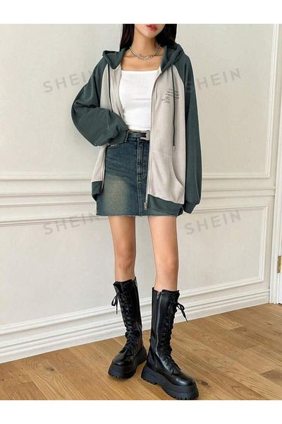 Machetta Μεγάλο μέγεθος Unisex Belisted Raglan μανίκι με κουκούλα Oversize Winter Cardigan Hoodie
