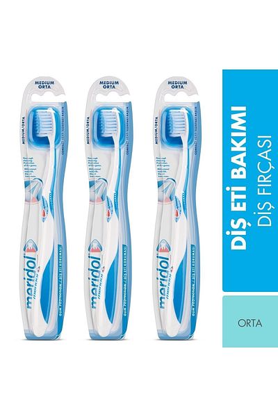Meridol Medium Hardness Toothbrush 3 pcs