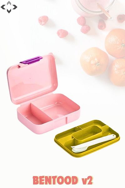 LİGROUND Bentood 2-Layer 5-Compartment Multi-Purpose Lunch Box with Lockable Lid Food Carrying Container Storage Container