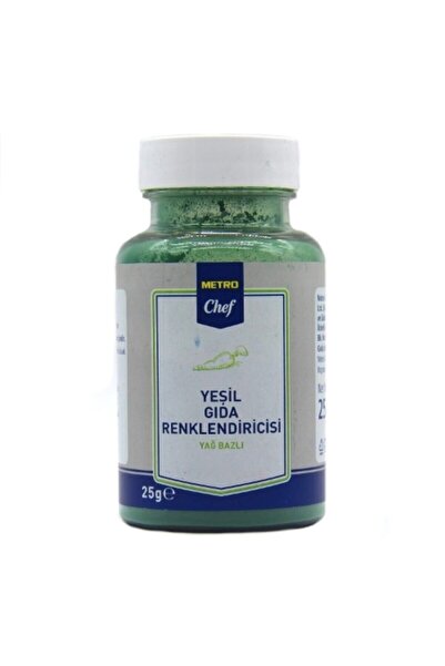Metro Chef Yağ Bazlı Yeşil Gıda Boyası 25 G