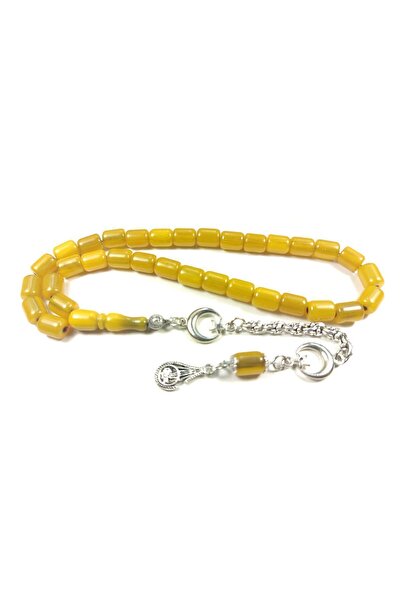 İskeçe Tesbih Cintrare dublă șlefuită cu ciucuri placată cu argint, certifica...