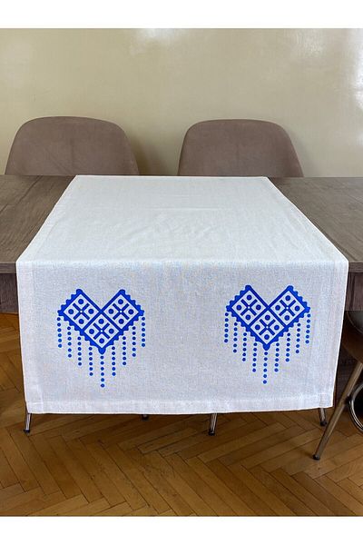 pamukidea Slap Evil Eye Pattern Runner Plank Printed Stone Print Buldan Linen Cloth Insignia Ranır Nazar - Nazarlık