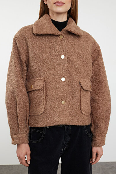 Trendyol Collection Bunda Mink Boucle Jacket - Regular Fit Twoaw25Mo00055