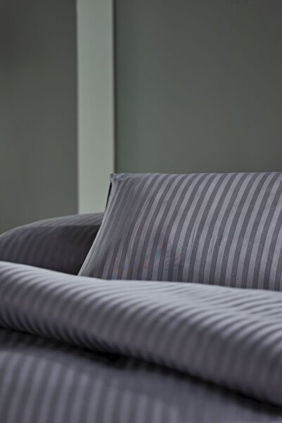 Doqu Home Satin Artline Duvet Cover Set Gray - Double